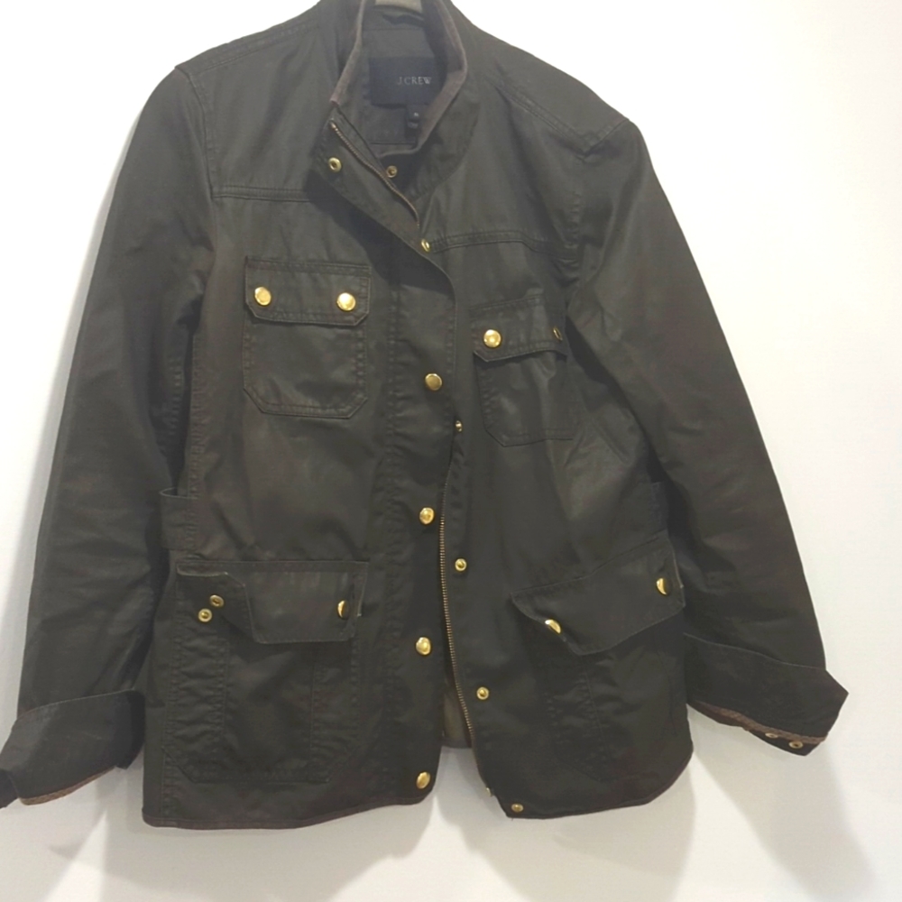 J Crew Field Jacket Dark Green size medium